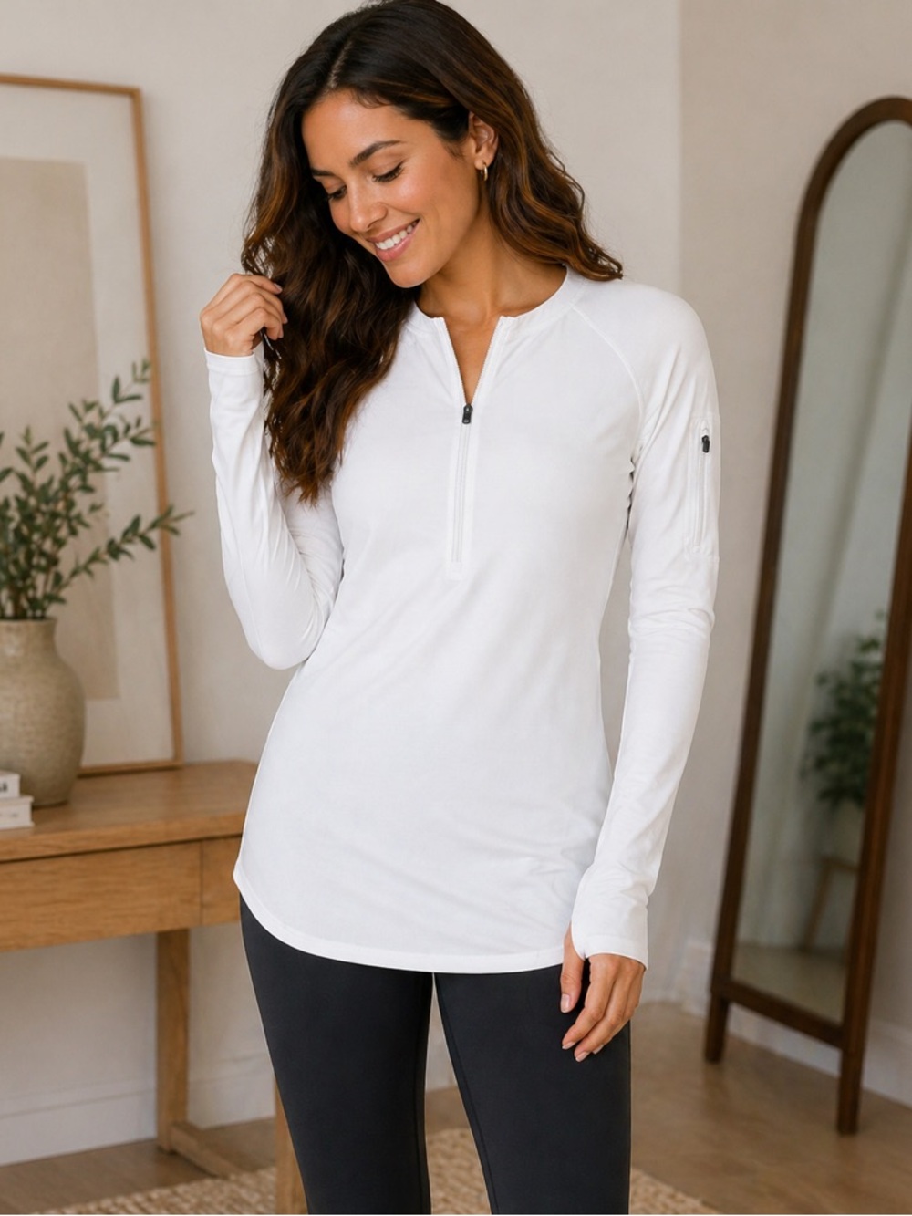 Athleta Pacifica UPF White Top 2 Womens Size XS